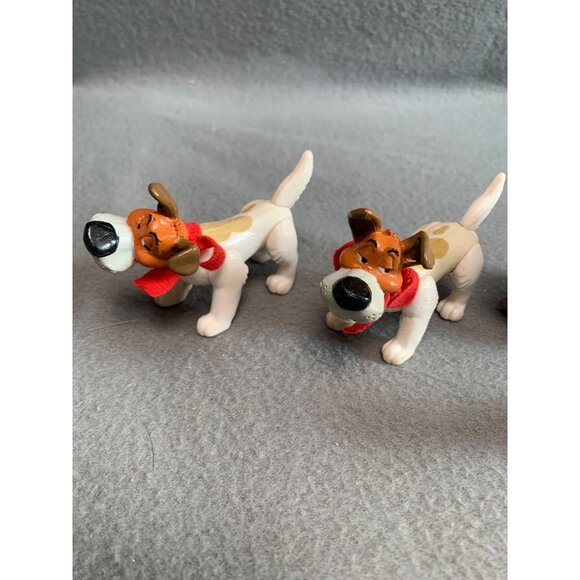 Disney Dodger Dog Anastasia Pooka 101 Dalmatians Figurine Set - 5 Dogs - Picture 3 of 6